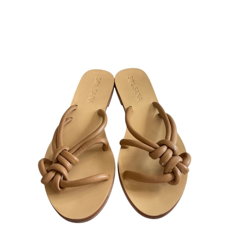 Sol Sana Ginger Leather Knotted‎ Sandals